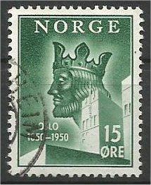 NORWAY, 1950 used 15o, King Harald. Scott 304