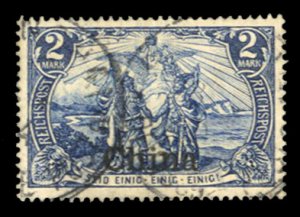 German Colonies, German Offices in China #34 Cat$29, 1901 2m gray blue, used