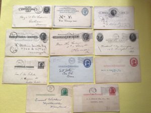 United States 1876 to 1920 used postal cards postcards Ref 66752