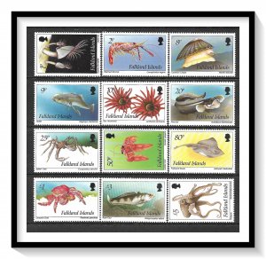 Falkland Islands #598-609 Marine Life Complete Set MNH