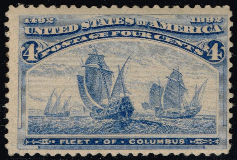 US #233 Fleet of Columbus; MNH (3Stars)