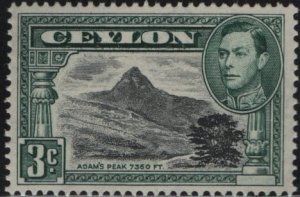 CEYLON 279C MNH F/VF ADAMS PEAK PERF 13 1/2