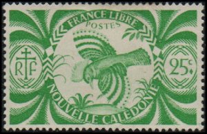 New Caledonia 254 - Mint-H - 25c Kagu (Bird) (1942) (cv $0.70)