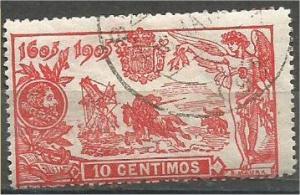 SPAIN, 1905, used 10c, Don Quixote Scott 288