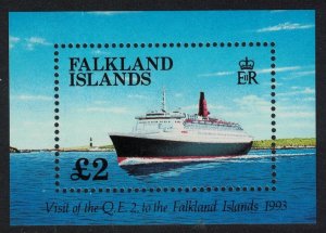 Falkland Is. Visit of 'Queen Elizabeth 2' Cruise liner MS 1993 MNH SG#MS675