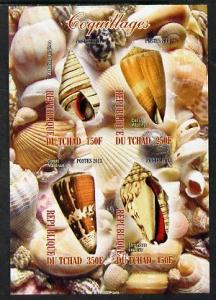 Chad 2013 Sea Shells imperf sheetlet containing 4 values ...