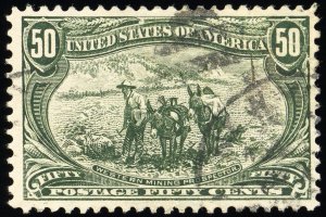 US Stamps # 291 Used VF Light Cancel Scott Value $175.00
