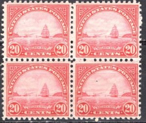 SCOTT 698  BLOCK OF 4  MINT GUM DISTURBANCE  SHERWOOD STAMP  A4