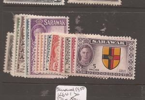 Sarawak 1950 KGVI SG 171-85 MNH (5ats)