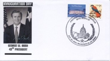 Bush Inaugural cover Noble Catalog number GWB-002