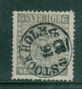 Sweden #3 Very Fine Used With Ideal Stockholm Postmark