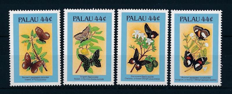 [52498] Palau 1987 Butterflies Schmetterlingen Papillons Flowers MNH