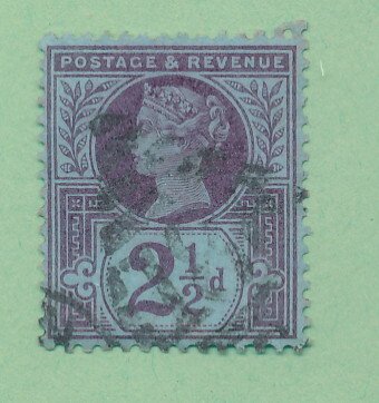 Great Britain 1887  Scott 114 used - 2½p,  Queen Victoria