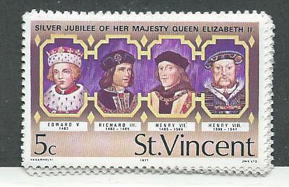 ST.Vincent #487 Kings and Queens (MNH) CV$0.25