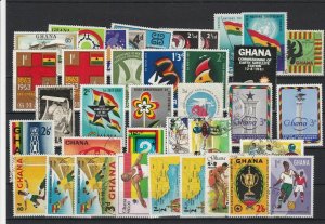 Ghana Stamps - including some Flags & Football subjects Ref 24960