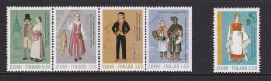 Finland  #518-522   MNH  1972  regional costumes