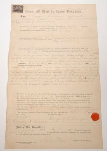 USA Guardian Administrators Deed Document Revenue Stamp 1899 New Hampshire