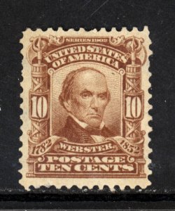 SCOTT 307 1902 10 CENT WEBSTER REGULAR ISSUE MNH OG VF CAT $150!