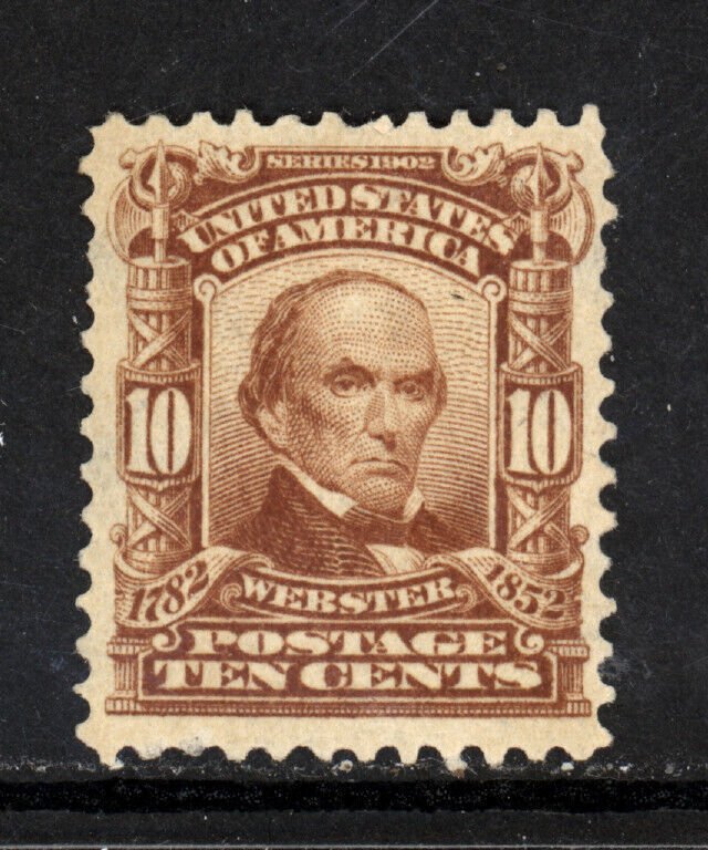 SCOTT 307 1902 10 CENT WEBSTER REGULAR ISSUE MNH OG VF CAT $150!