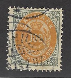 Denmark  SC#52 Used F-VF SCV$35.00...A fascinating spot!