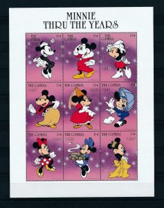 [22599] Gambia 1997 Disney Minnie Mouse thru the years MNH