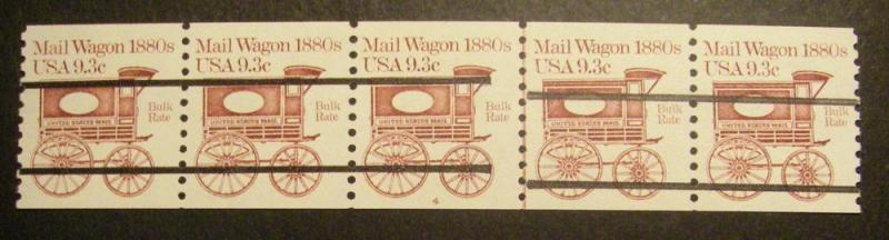 Scott 1903a, 9.3 cent Mail Wagon, PNC5, #4, LINE GAP