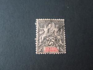 French Senegal 1892 Sc 45 FU