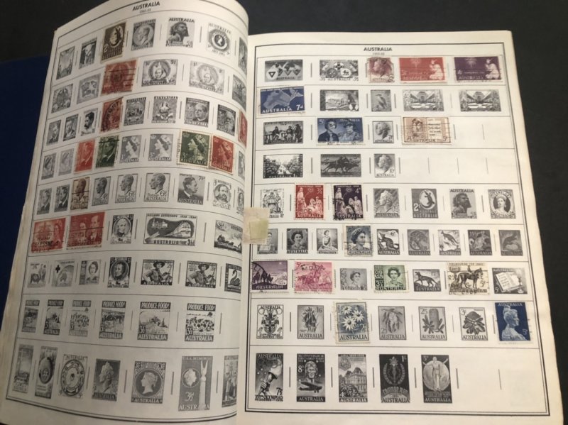 STATESMAN DELUXE STAMP ALBUM Lots Of Nice Stamps Might Find Some Gems