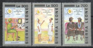 Sierra Leone Stamp 1821-1823  - Decade for advancement of women