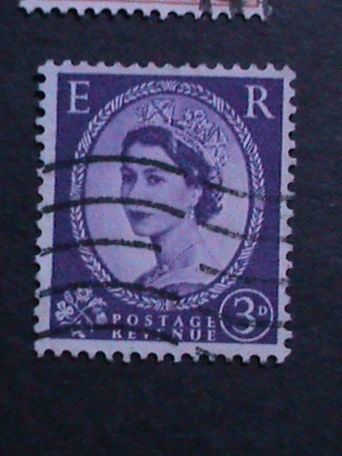 ​GREAT BRITAIN-1952 SC#296-8 QUEEN ELIZABETH II-VF  FANCY CANCEL 71 YEARS OLD