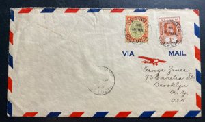 1929 Castries St Lucia First Flight Airmail Cover  FFC To Brooklyn NY Usa