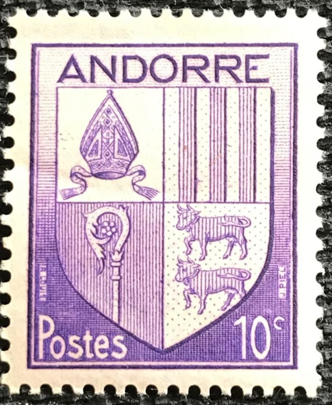 French Andorra *MXLH* #78 Coat of Arms SCV $.25 L32