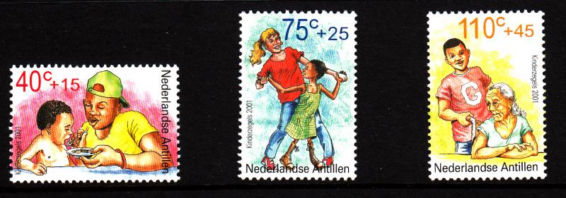 Netherlands Antilles MNH Scott #B350-#B352 Set of 3 Youth Care: Boy feeding b...