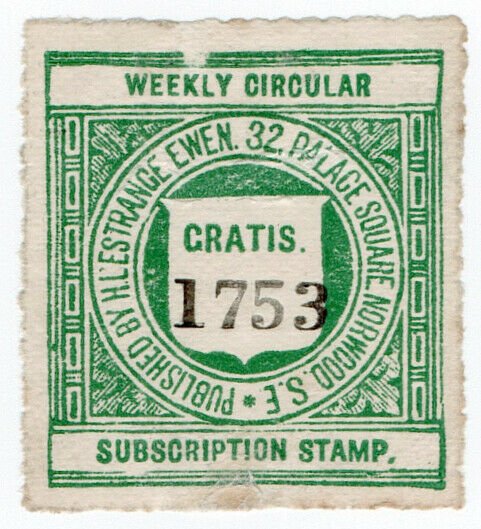 (I.B) Railway Letter Stamp : L'Estrange Ewen Subscriber Stamp (free)