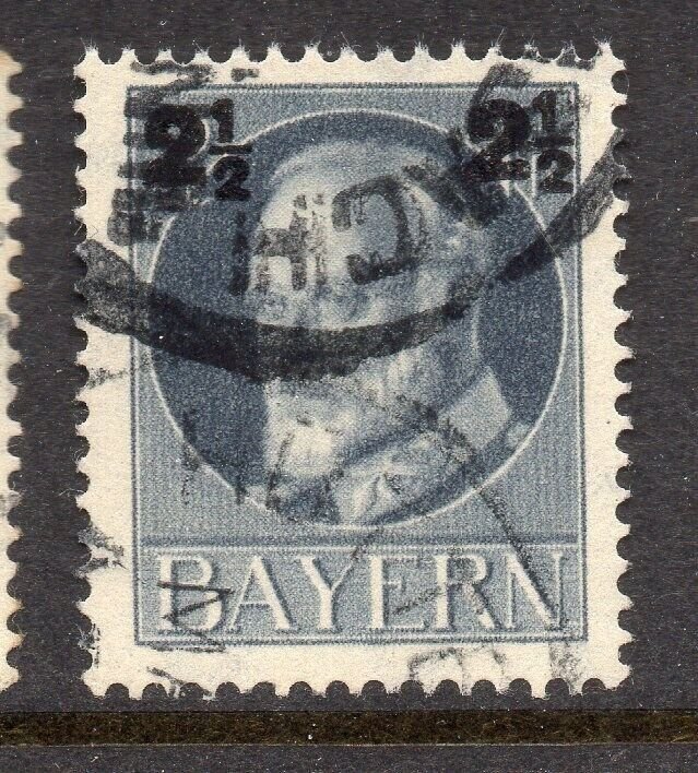 Bavaria Bayern 1916-19 Early Issue Fine Used 2.5pf. Surcharged NW-14970