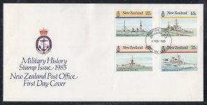 New Zealand Scott 839-42 FDC - Military History