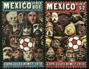 MEXICO C372-C373, World Soccer Championship Rimet Cup. MINT, NH. F-VF.