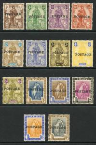 Malta SG143/56 1926 Complete Set opt POSTAGE M/M