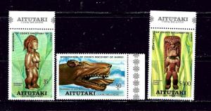 Aitutaki 160-62 MNH 1978 Ship Figureheads