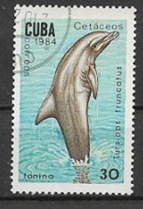 CUBA Sc# 2682 MARINE MAMMALS ocean sea life 30c  1984  used cto