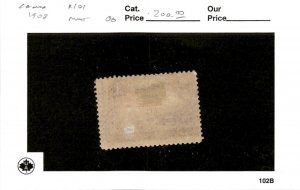 Canada, Postage Stamp, #101 Mint Hinged, 1908 Quebec (AB)