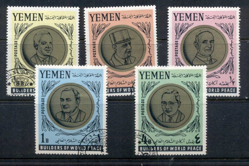 Yemen Kingdom 1966 Mi#211-214 Famous Personalities of the 20th cent. CTO