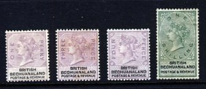 BRITISH BECHUANALAND QV 1888 Key Plate Part Set SG 10 to SG 15 MINT