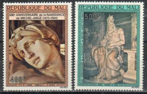 Mali Stamp C245-C246  - Sculptures by Michelangelo