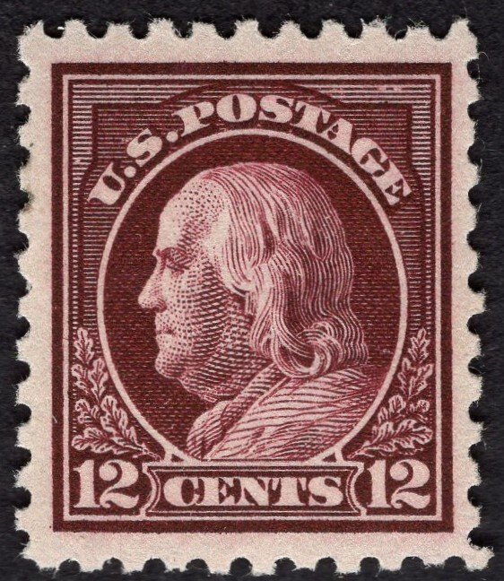 US #435 Extra Fine, Original Gum, Lightly Hinged.