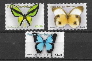 Papua New Guinea MNH Set of Butterflies Insects