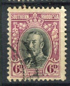 SOUTHERN RHODESIA; 1931 early GV issue fine used Shade of 6d. value