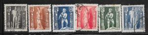 Algeria #240-245 Marbel Statues     (U) CV $2.50