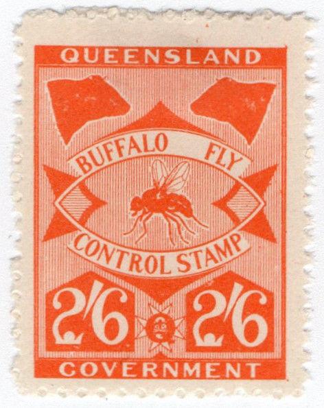 (I.B) Australia - Queensland Revenue : Buffalo Fly 2/6d