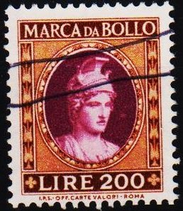 Italy. Date? 200L (Marca Da Bollo).Fine Used